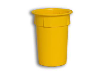 Yellow Solid Plastic Nesting Round Bin 