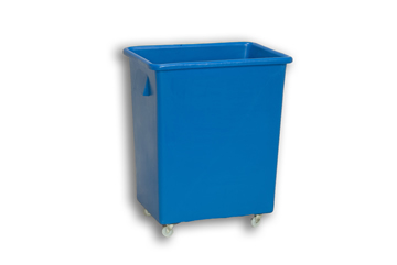 Blue Solid Plastic Rectangular Rolling Nesting Bar Trolley