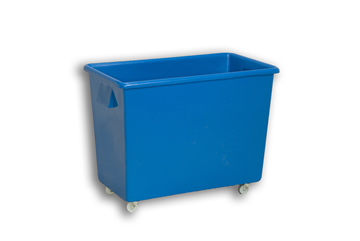 Blue Solid Plastic Rectangular Rolling Nesting Bar Trolley