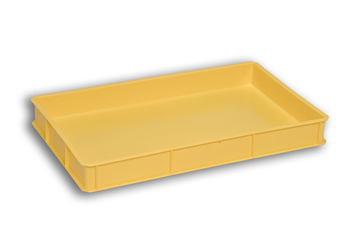 Yellow Solid Plastic Stacking Tray 