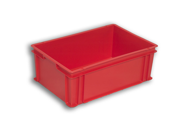 Red Solid Plastic Stacking Box