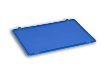 Blue Plastic Hinged Lid