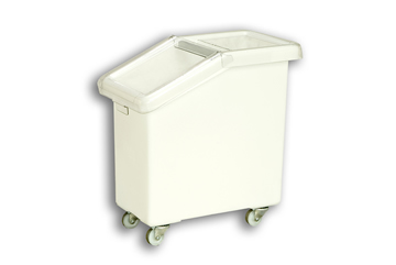 Natural Solid Plastic Rectangular Ingredient Bin Truck