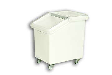 Natural Solid Plastic Rectangular Ingredient Bin Truck