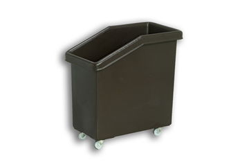 Brown Solid Plastic Rectangular Chute Front Trolley 