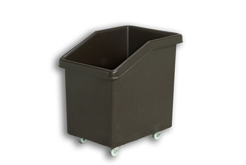 Brown Solid Plastic Rectangular Chute Front Trolley 