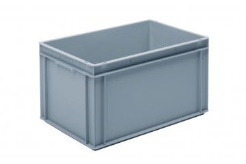 Euro Box - Plastic Solid Grey Stacking Euro Box