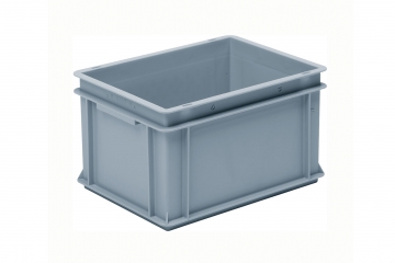 Euro Box - Plastic Solid Grey Stacking Euro Box