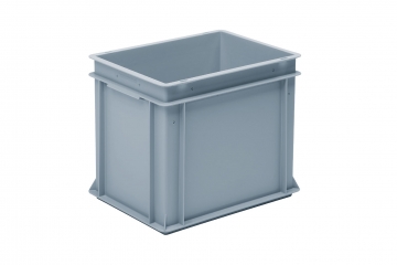 Euro Box - Plastic Solid Grey Stacking Euro Box