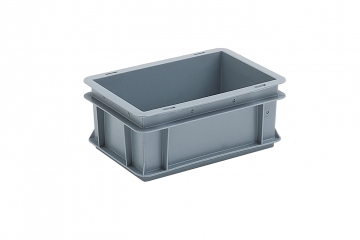 Euro Box - Plastic Solid Grey Stacking Euro Box