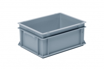 Euro Box - Plastic Solid Grey Stacking Box