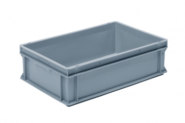 Euro Box - Plastic Solid Grey Stacking Box