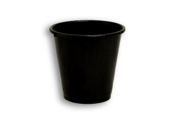 Black Solid Plastic Nesting Round Bin 