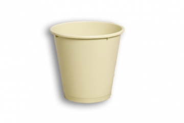 Natural Solid Plastic Nesting Round Bin  