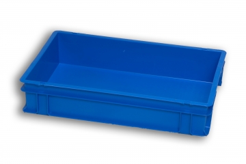 Blue Solid Plastic Stacking Box 