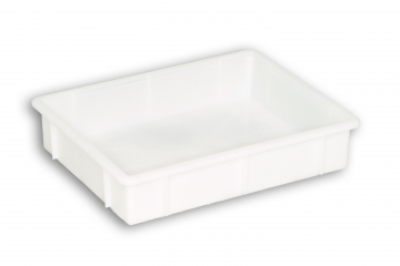 Natural Solid Plastic Stacking Tray 
