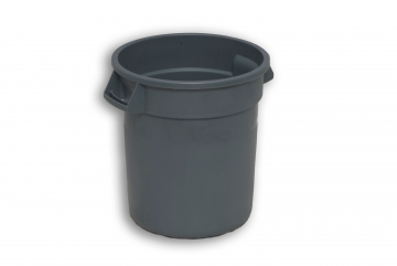 Grey Solid Plastic Nesting Bin with Handles