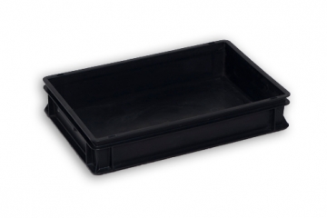 Black Solid Plastic Electro-Conductive Stacking Box