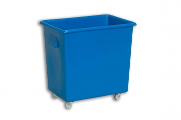 Blue Solid Plastic Rectangular Rolling Nesting Bar Trolley