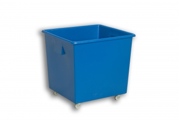 Blue Solid Plastic Rectangular Rolling Nesting Bar Trolley