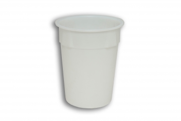 Natural Solid Plastic Nesting Round Bin 