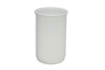 Natural Solid Plastic Stacking Round Bin 