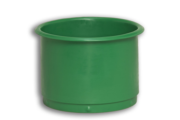 Green Solid Plastic Stacking Round Bin  