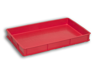 Red Solid Plastic Stacking Tray