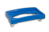 Blue Solid Plastic Stacking Euro Mobile Dolly