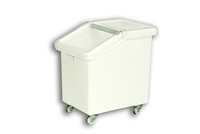 Natural Solid Plastic Rectangular Ingredient Bin Truck