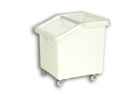 Natural Solid Plastic Rectangular Ingredient Bin Truck