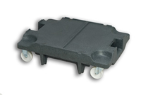 Grey Solid Plastic Stacking Mobile Euro Dolly