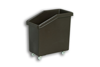 Brown Solid Plastic Rectangular Chute Front Trolley 