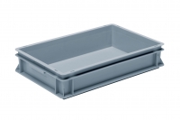 Euro Box - Plastic Solid Grey Stacking Euro Box