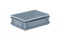 Euro Box - Plastic Solid Grey Stacking Euro Box