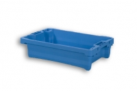 Blue Solid Stack Nest Plastic Fish Box 15kg