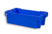 Blue Solid Stack Nest Plastic Fish Box 40kg