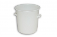 Natural Solid Plastic Nesting Bin with Handles