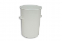 Natural Solid Plastic Nesting Bin with Handles