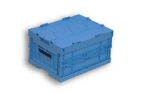 Blue Solid Plastic Folding Stacking Box