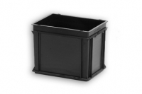 Black Solid Plastic Electro-Conductive Stacking Box