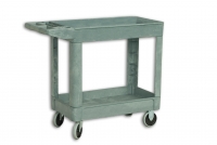 Grey Solid Plastic Two Stage Roller Trolly