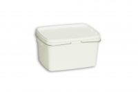 Natural Solid Plastic Rectangular Stack Nest Airtight Container