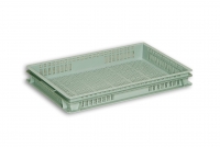 Grey Ventilated Plastic Stacking Tray 