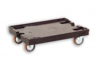 Grey Solid Plastic Stacking Mobile Dolly