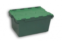 Green Solid Plastic Stack Nest Retail Tote Bins