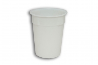 Natural Solid Plastic Nesting Round Bin 