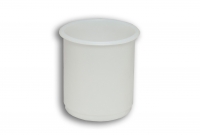 Natural Solid Plastic Stacking Round Bin 