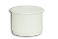 Natural Solid Plastic Stacking Round Bin  