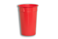 Red Solid Plastic Nesting Round Bin 